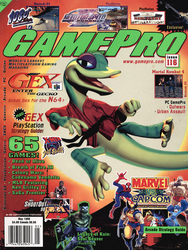 GamePro 116 (May 1998) Gex   Enter the Gecko cover
